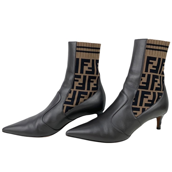 FENDI Rockoko Heel Boots - Picture 3 of 9